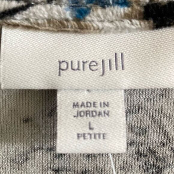 J Jill lightweight v-neck pullover shirt soft velvet top size LP Large Petite - Picture 4 of 12